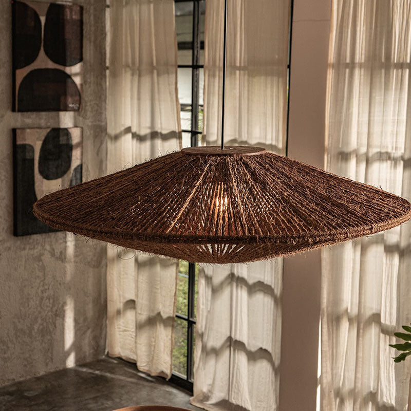 Ritta Rustique Suspension Rotin Salon Salle à Manger Chambre à Coucher - Neutralighting