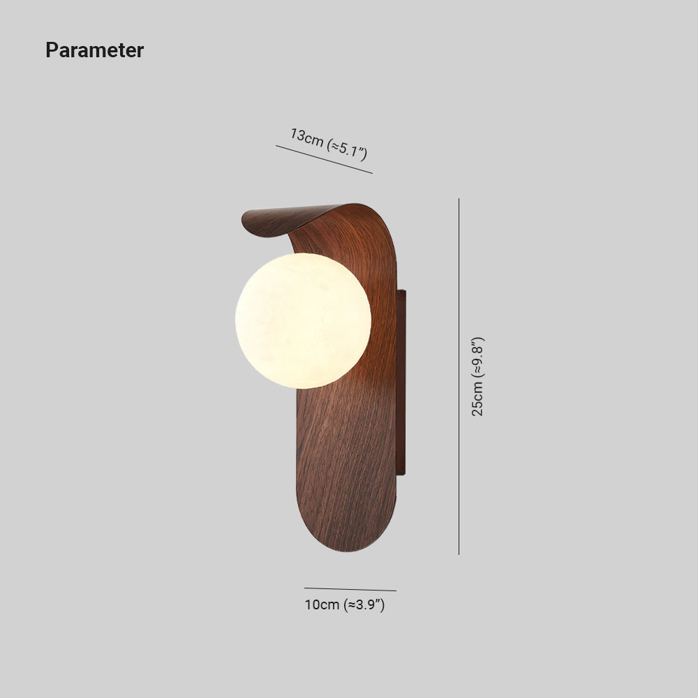 Exuro Applique Murale Intérieure en Bois / Noyer