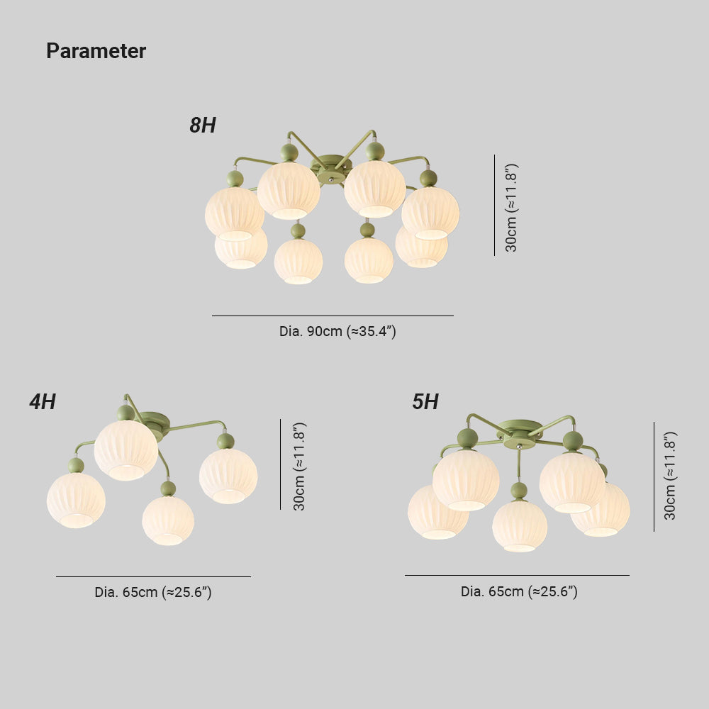 Tulip Plafonnier Blanc Fleur Verre Design