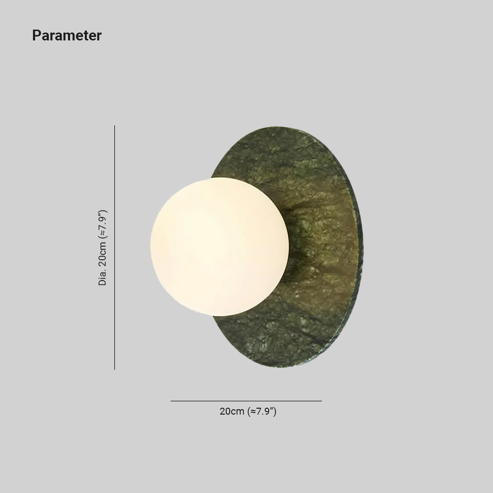 Enox Applique Murale Minimaliste à Globe en Marbre - Neutralighting