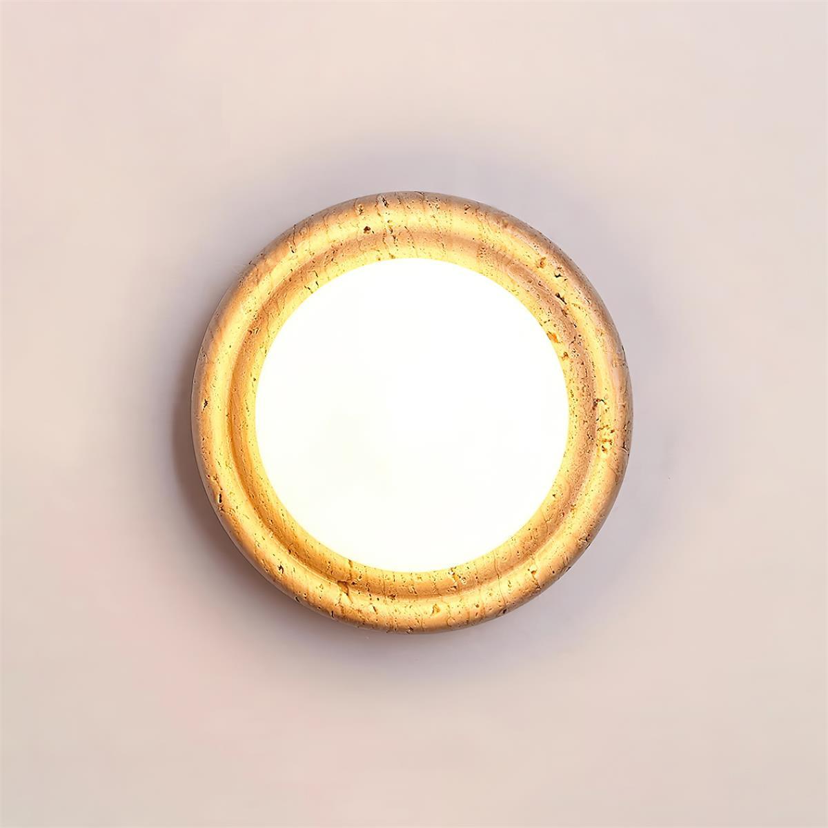 Dahlia Applique Ronde en Travertin - Neutralighting