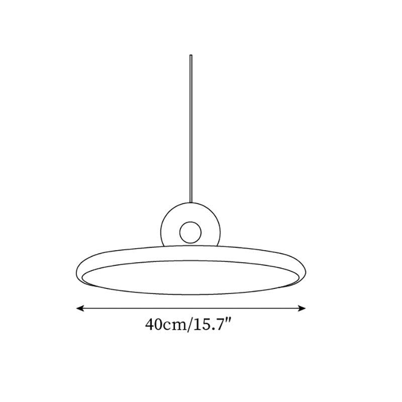 Suspension Disque Acrylique Avec Détail en Boucle Ambiance Minimaliste - Neutralighting