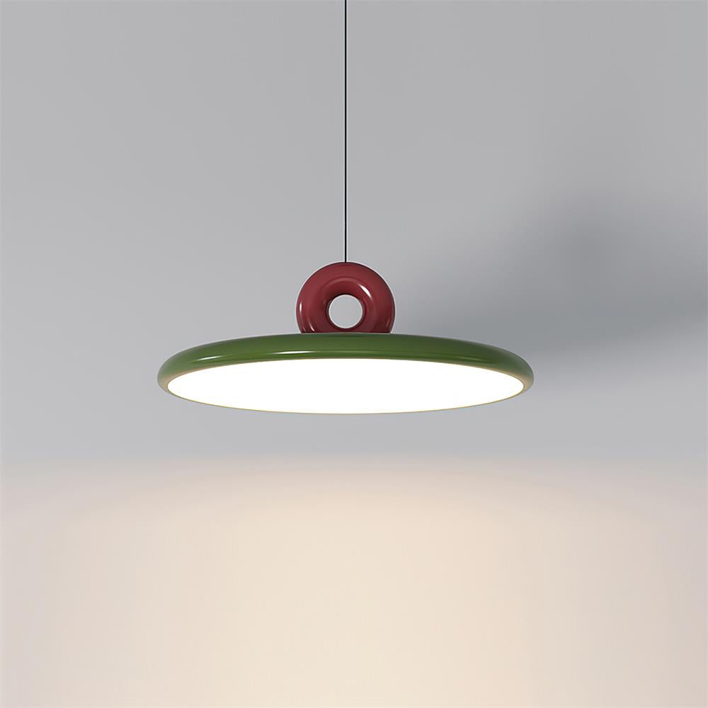 Suspension Disque Acrylique Avec Détail en Boucle Ambiance Minimaliste - Neutralighting