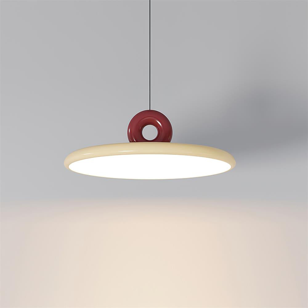 Suspension Disque Acrylique Avec Détail en Boucle Ambiance Minimaliste - Neutralighting