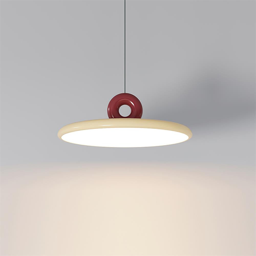 Suspension Disque Acrylique Avec Détail en Boucle Ambiance Minimaliste - Neutralighting