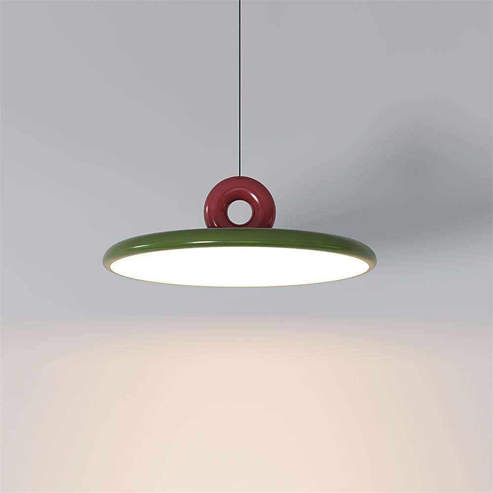 Suspension Disque Acrylique Avec Détail en Boucle Ambiance Minimaliste - Neutralighting