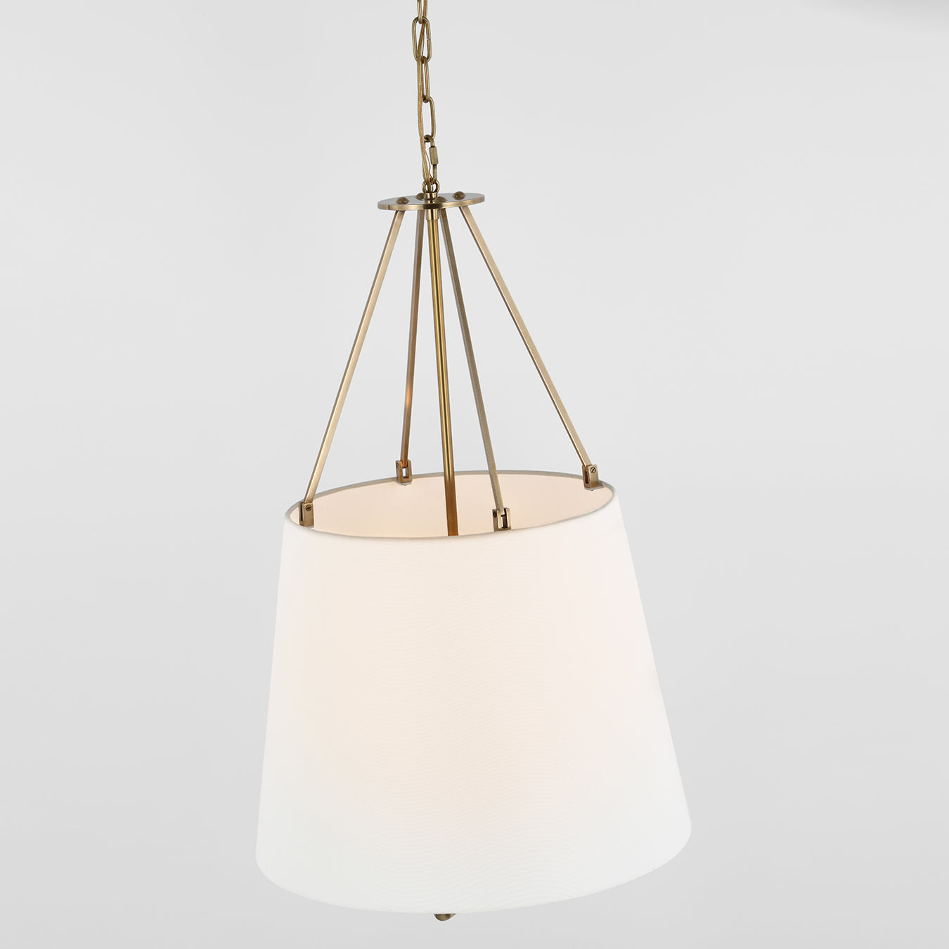 Loom Lampe à Suspension Vintage Industrielle En Laiton Et Tissu - Neutralighting