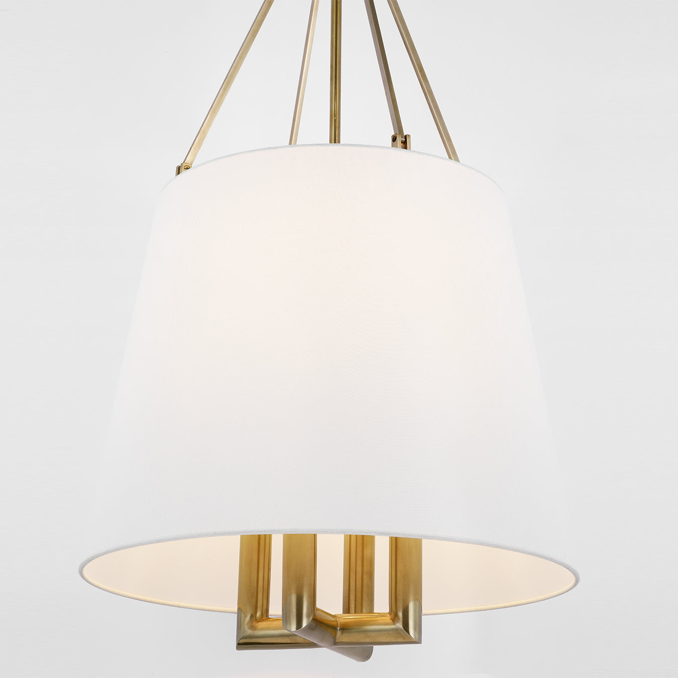 Loom Lampe à Suspension Vintage Industrielle En Laiton Et Tissu - Neutralighting