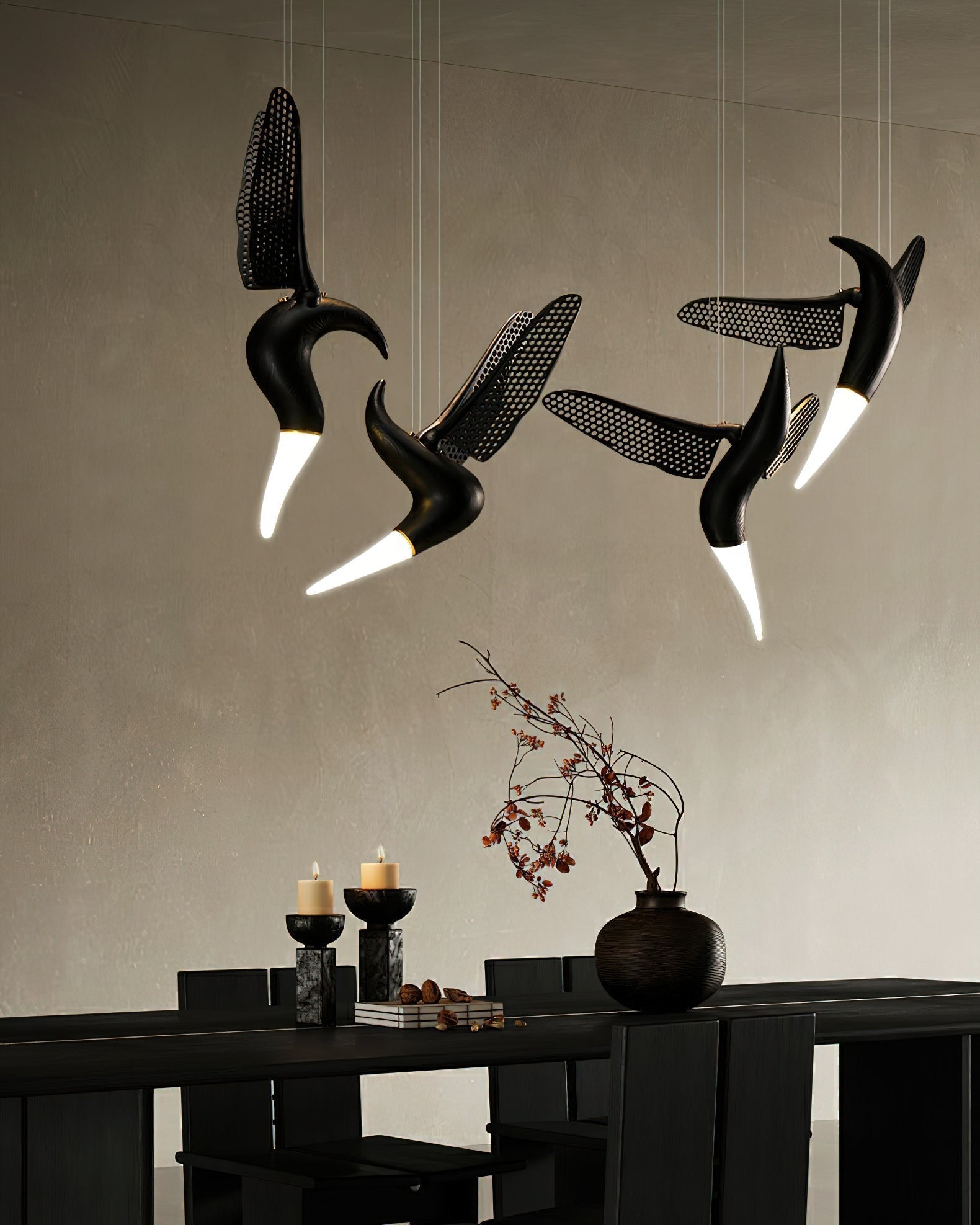 Elsilor Avian-Inspired Wood Pendant Light - Blowlighting