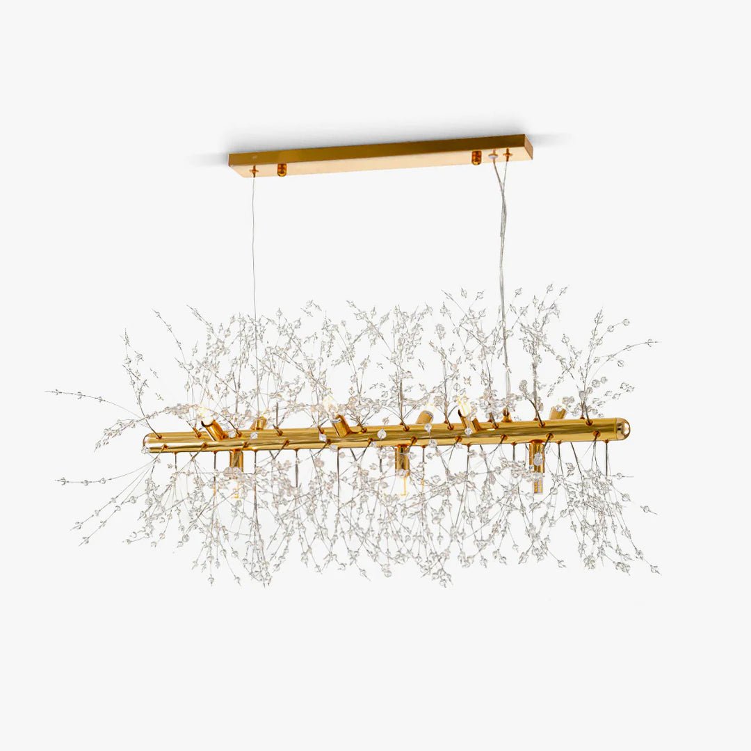 Lustra Lustre Laiton Linéaire Cristal Branche - Neutralighting