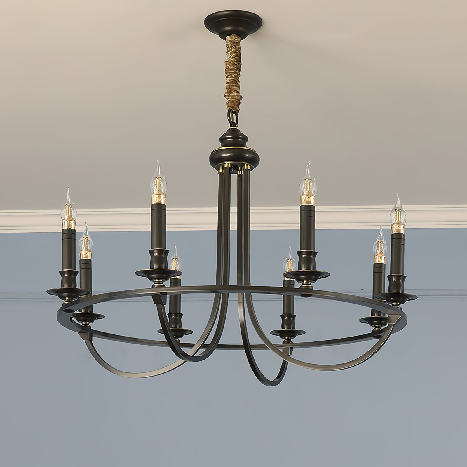 Plume Lustre En Tissu Et Laiton De Style Vintage élégant - Neutralighting