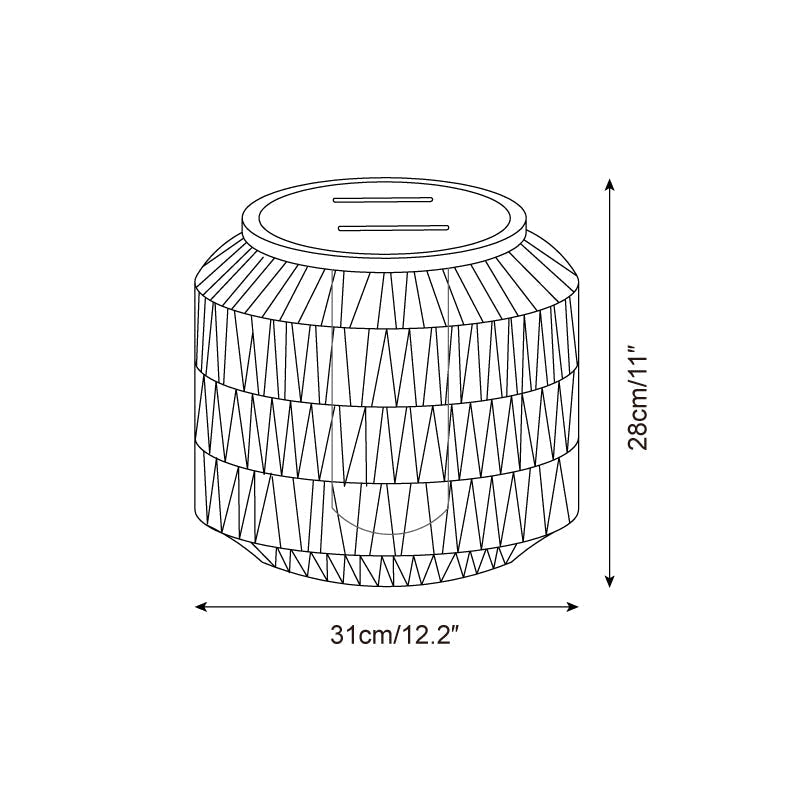 Danya Lampe Extérieure Cylindre en Rattan Solaire - Neutralighting