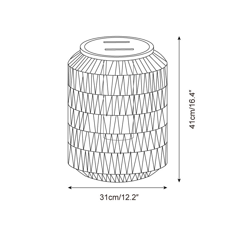 Danya Lampe Extérieure Cylindre en Rattan Solaire - Neutralighting
