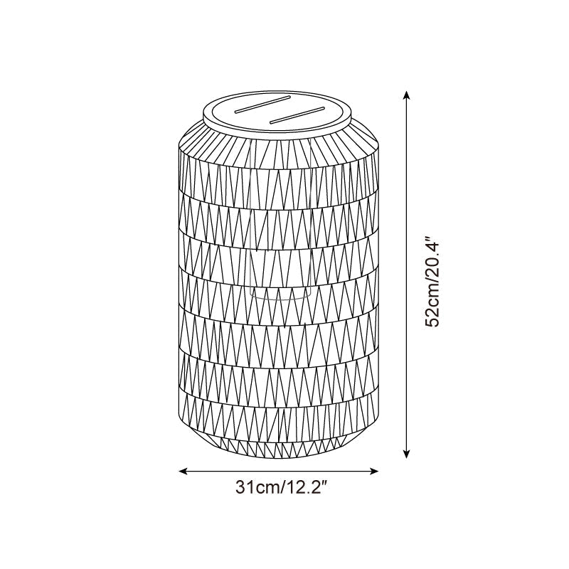 Danya Lampe Extérieure Cylindre en Rattan Solaire - Neutralighting