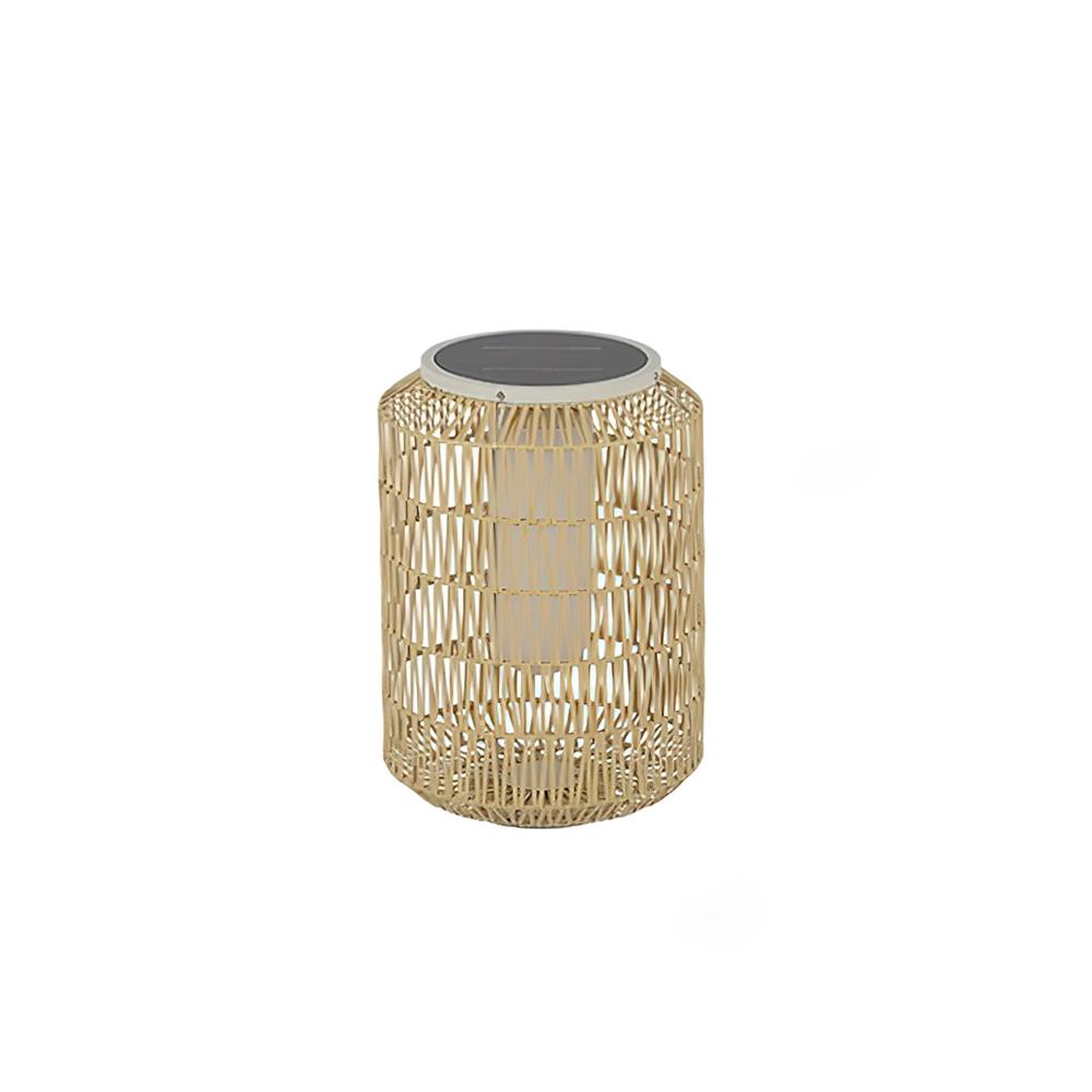 Danya Lampe Extérieure Cylindre en Rattan Solaire - Neutralighting