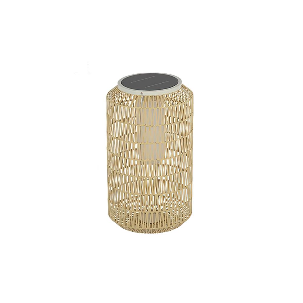 Danya Lampe Extérieure Cylindre en Rattan Solaire - Neutralighting