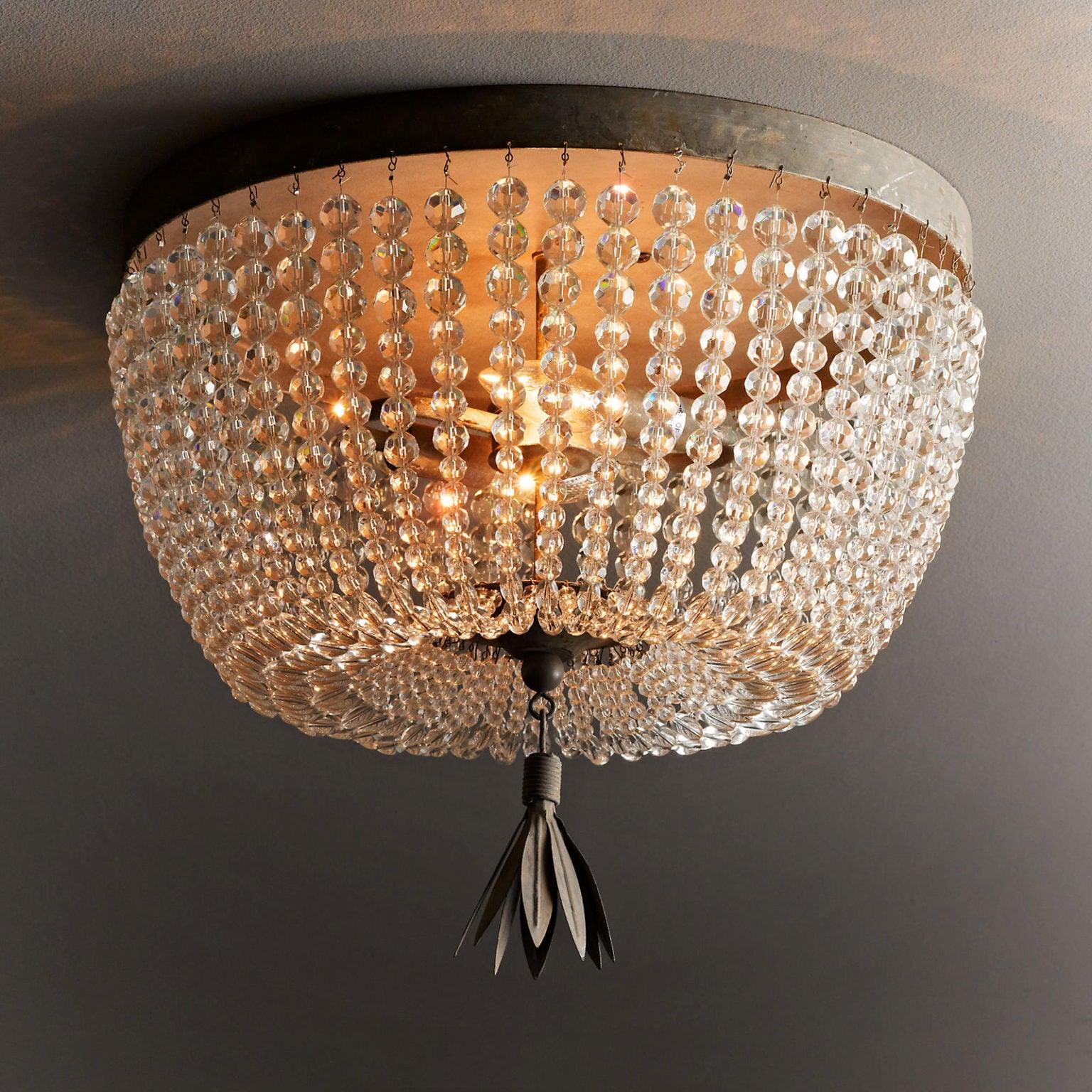 Solara Plafonnier avec brins de perles de cristal de luxe - Neutralighting