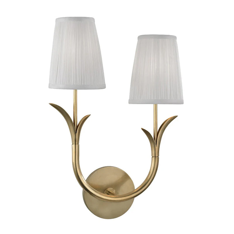 Elys Lampe Murale en Métal Laiton et Tissu Minimaliste Moderne - Neutralighting