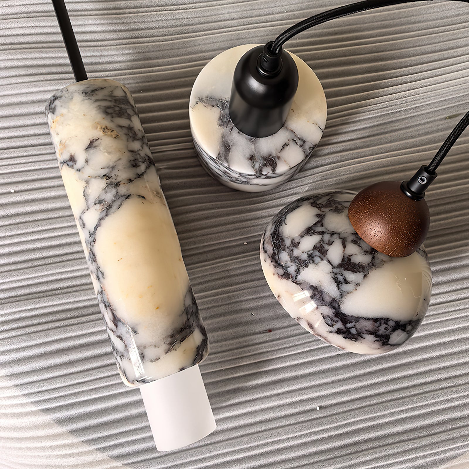Flair Modern Minimalist Marble Metal Pendant Lamp - Lamp Copper