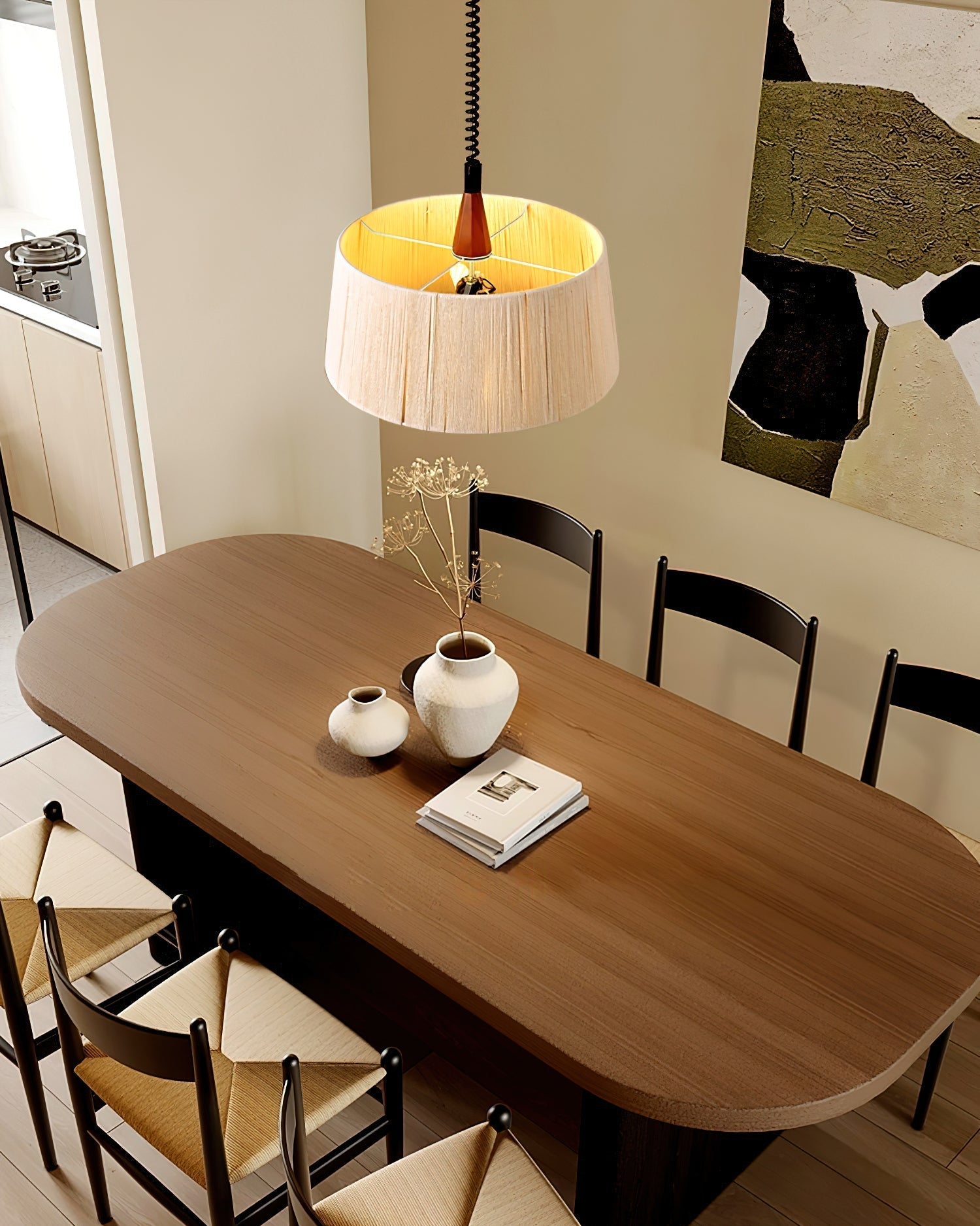 Delaney Lampe Pendante Plissée Ajustable Élégante - Neutralighting