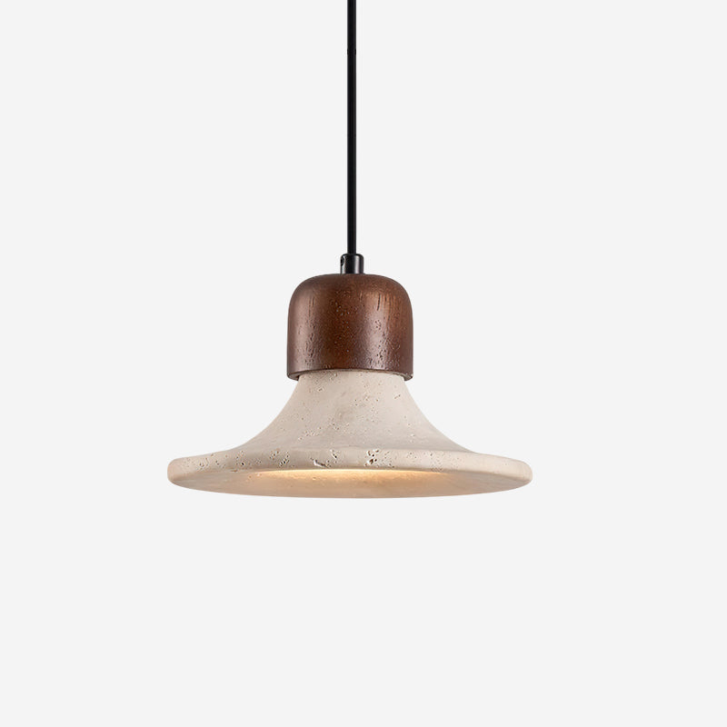 Ritta Lampe Pendante Forme Trompette Travertin - Neutralighting