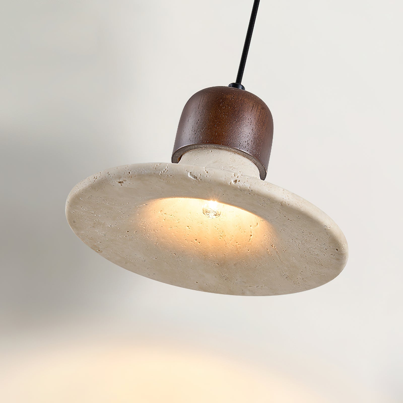 Ritta Lampe Pendante Forme Trompette Travertin - Neutralighting