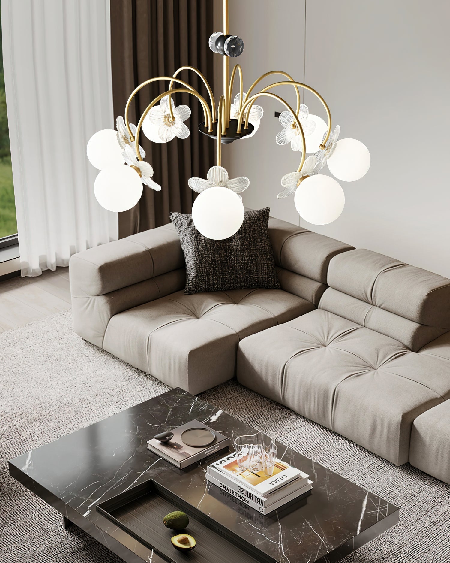 Petalia Lustre Laiton - Neutralighting