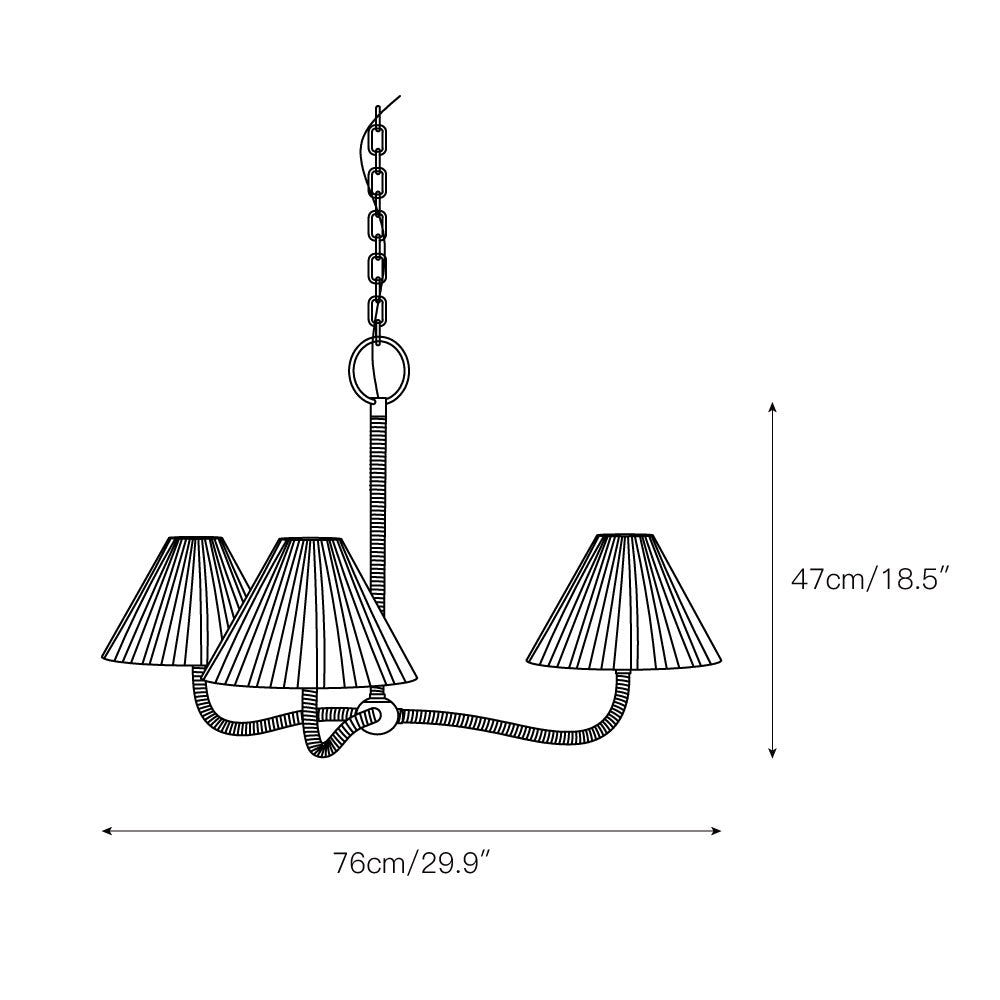 Delphine Chandelier Métal Rattan Tissé Naturel Élégance - Neutralighting