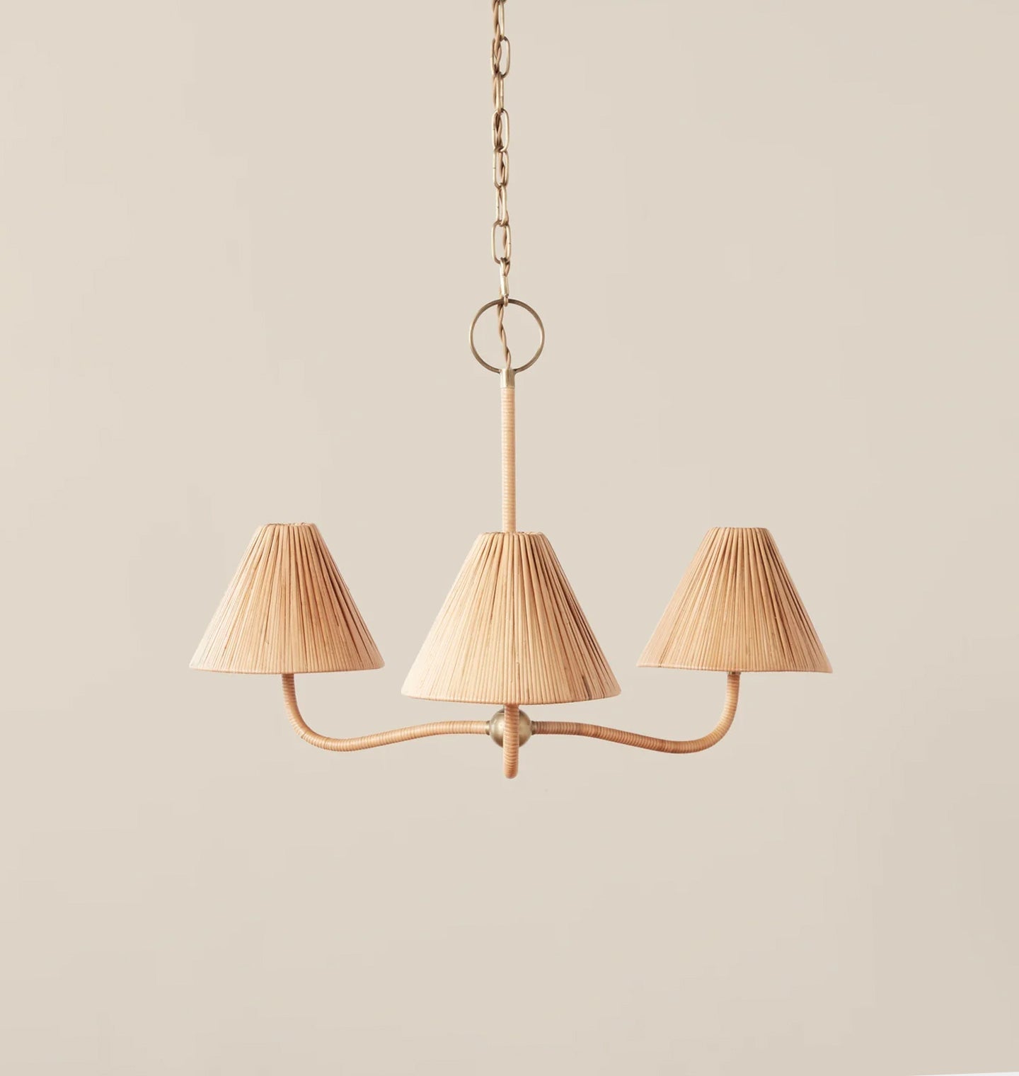 Delphine Chandelier Métal Rattan Tissé Naturel Élégance - Neutralighting
