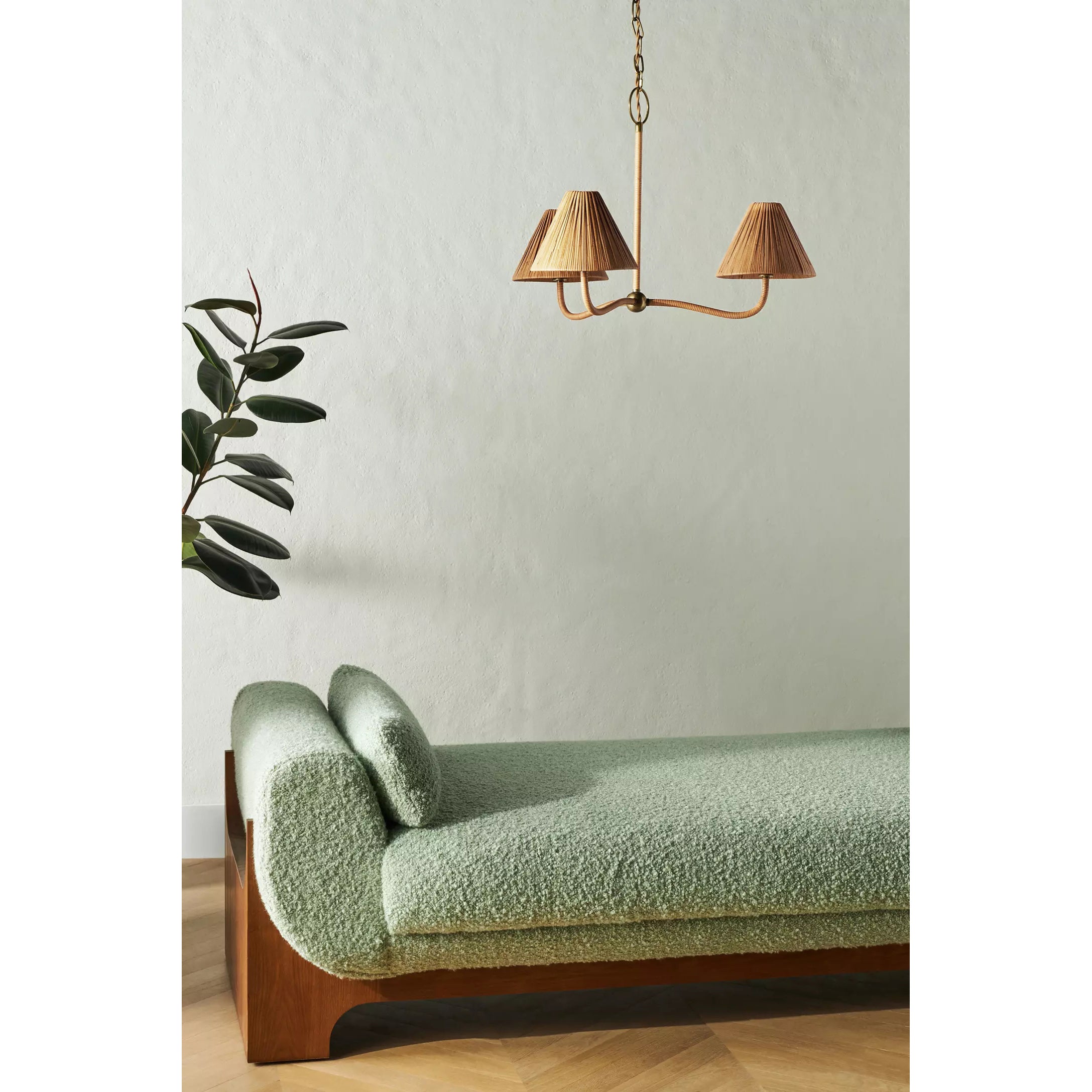 Delphine Chandelier Métal Rattan Tissé Naturel Élégance - Neutralighting