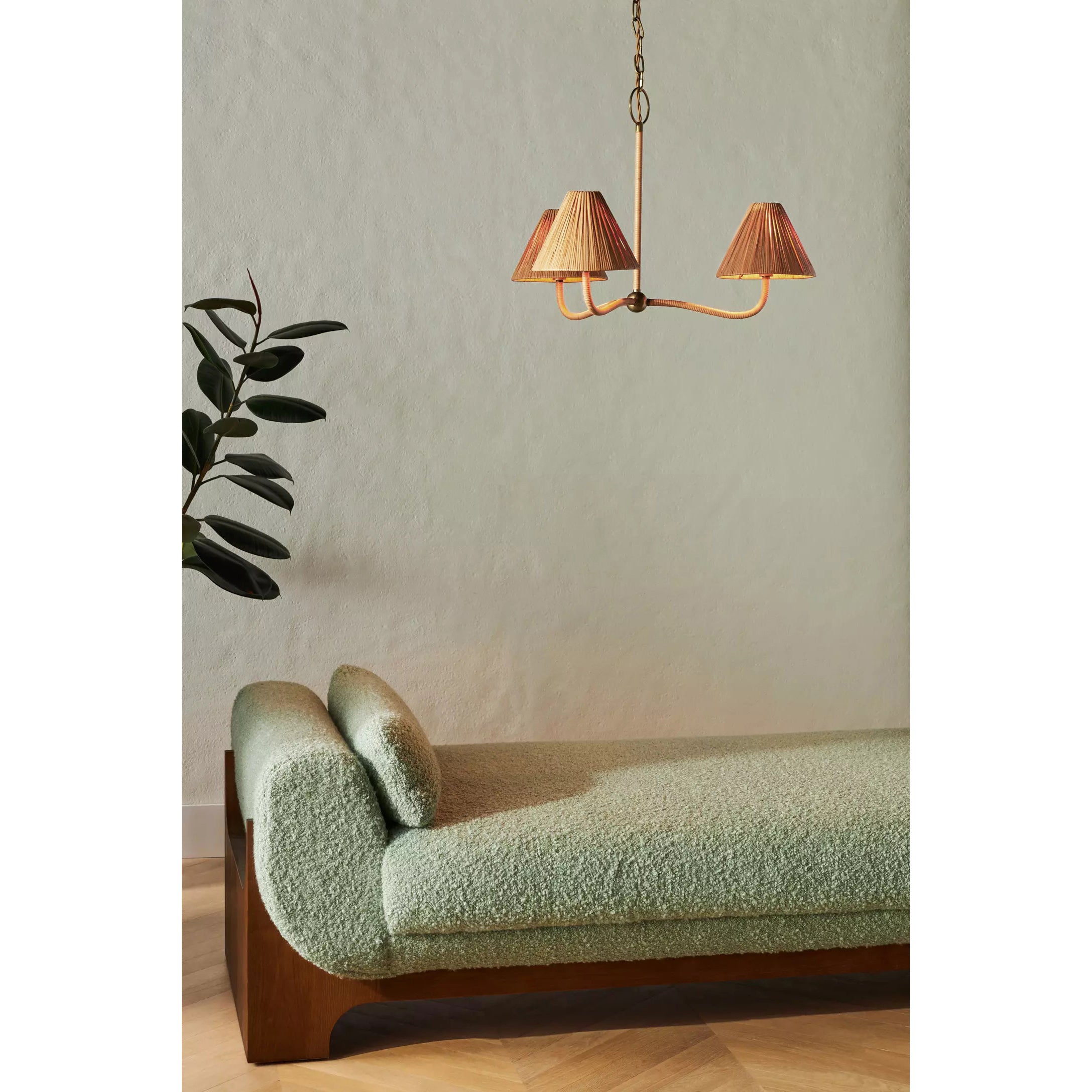 Delphine Chandelier Métal Rattan Tissé Naturel Élégance - Neutralighting