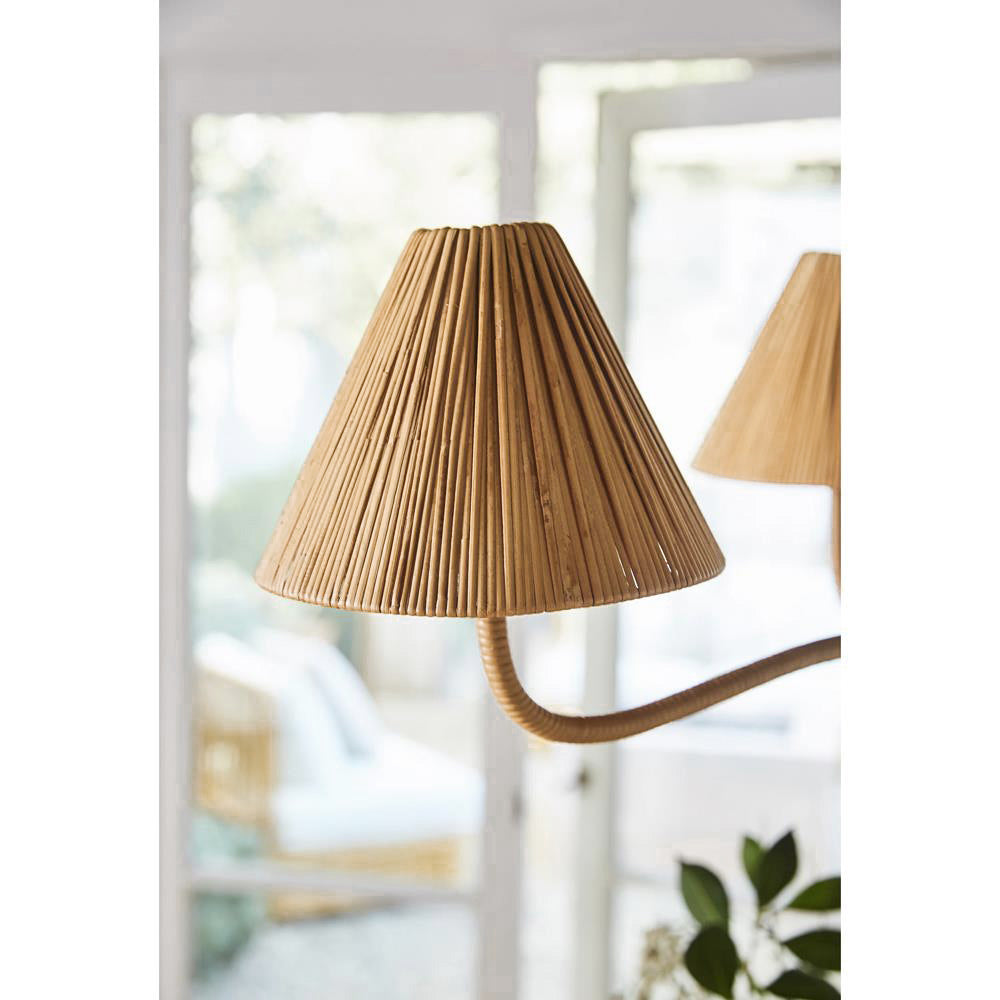 Delphine Chandelier Métal Rattan Tissé Naturel Élégance - Neutralighting