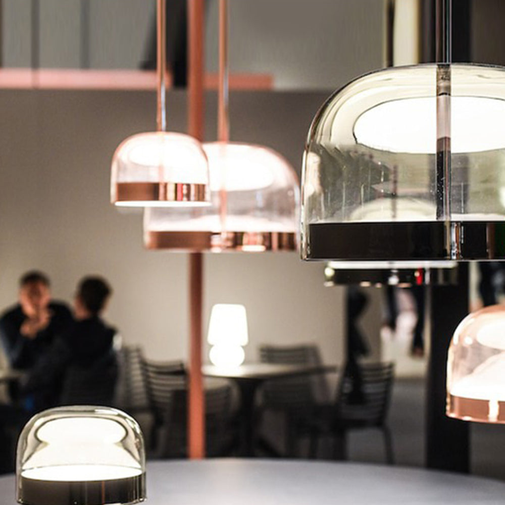 Valentina Suspension Nordique, Métal/Verre, Noir/Or, Salle à Manger - Neutralighting