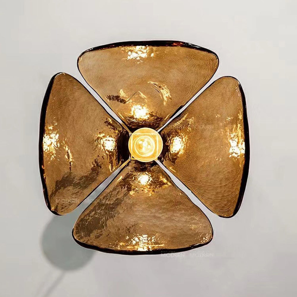 Arisha Suspension Fleur Vintage, Métal/Verre, Marron, Chambre à Coucher/Salon - Neutralighting