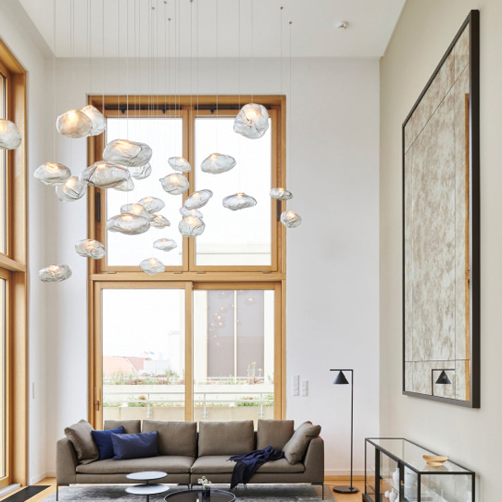 Avi Suspension Globe, Métal/Verre, Clair/Gris/Ambre - Neutralighting