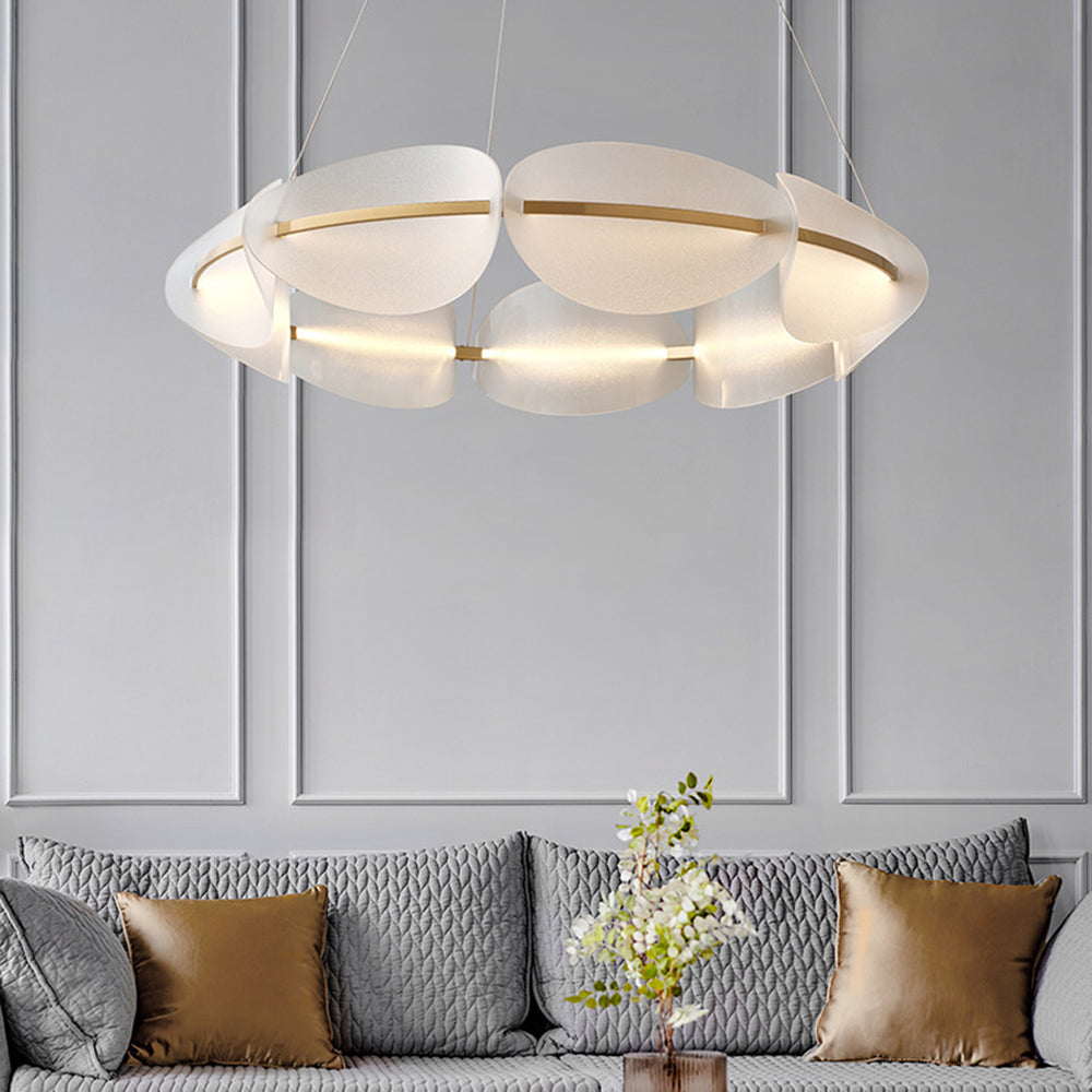 Arisha Suspension Ronde Moderne, Métal/Acrylique, Couleur Variable, Salon/Chambre à Coucher - Neutralighting