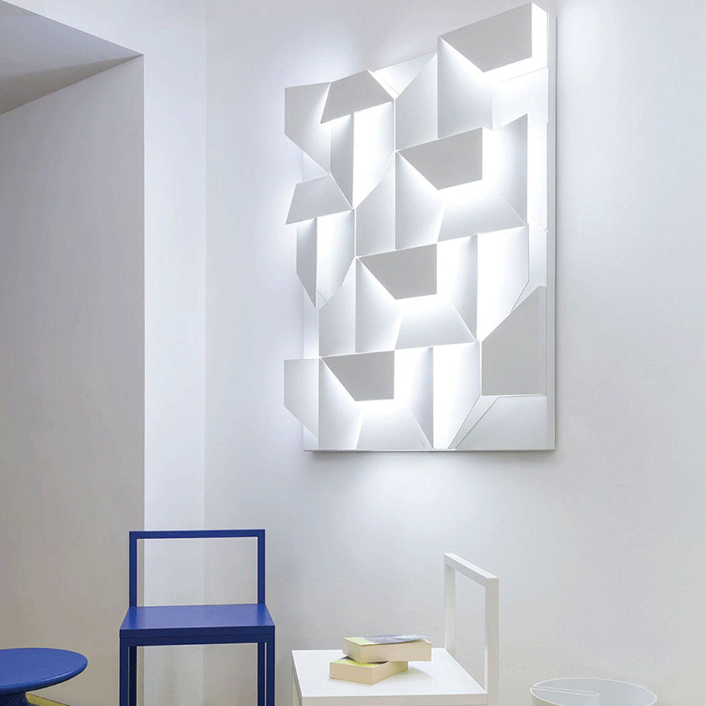 Arisha Applique Murale Reflexion, Changement de Couleur avec Interrupteur, Métal, Blanc, Salon - Neutralighting