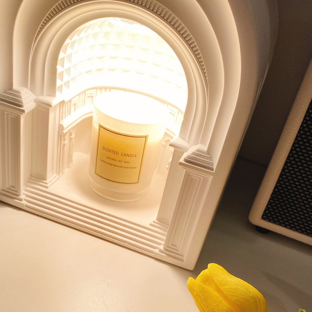 Ray Lampe de Table Dôme Art Deco, Plâtre, Blanc, Chambre/Salon - Neutralighting