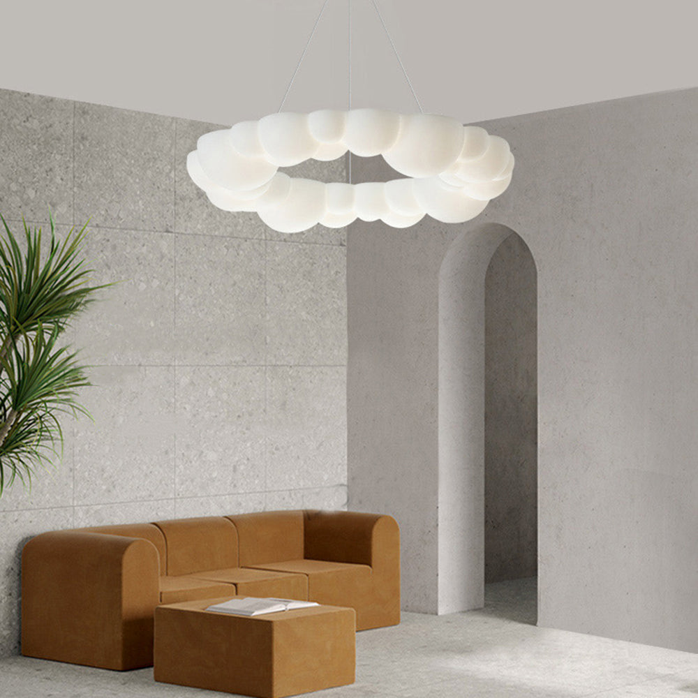 Arisha Plafonnier/Suspension Petale Moderne, Metal/Acrylique, Blanc, Salon - Neutralighting
