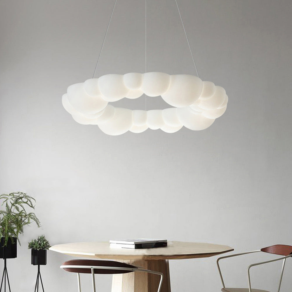 Arisha Plafonnier/Suspension Petale Moderne, Metal/Acrylique, Blanc, Salon - Neutralighting