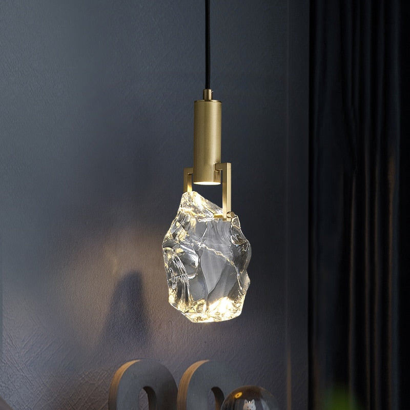 Kristy Suspension Irrégulier Géométrique, Métal/Cristal, Transparent, Chambre - Neutralighting