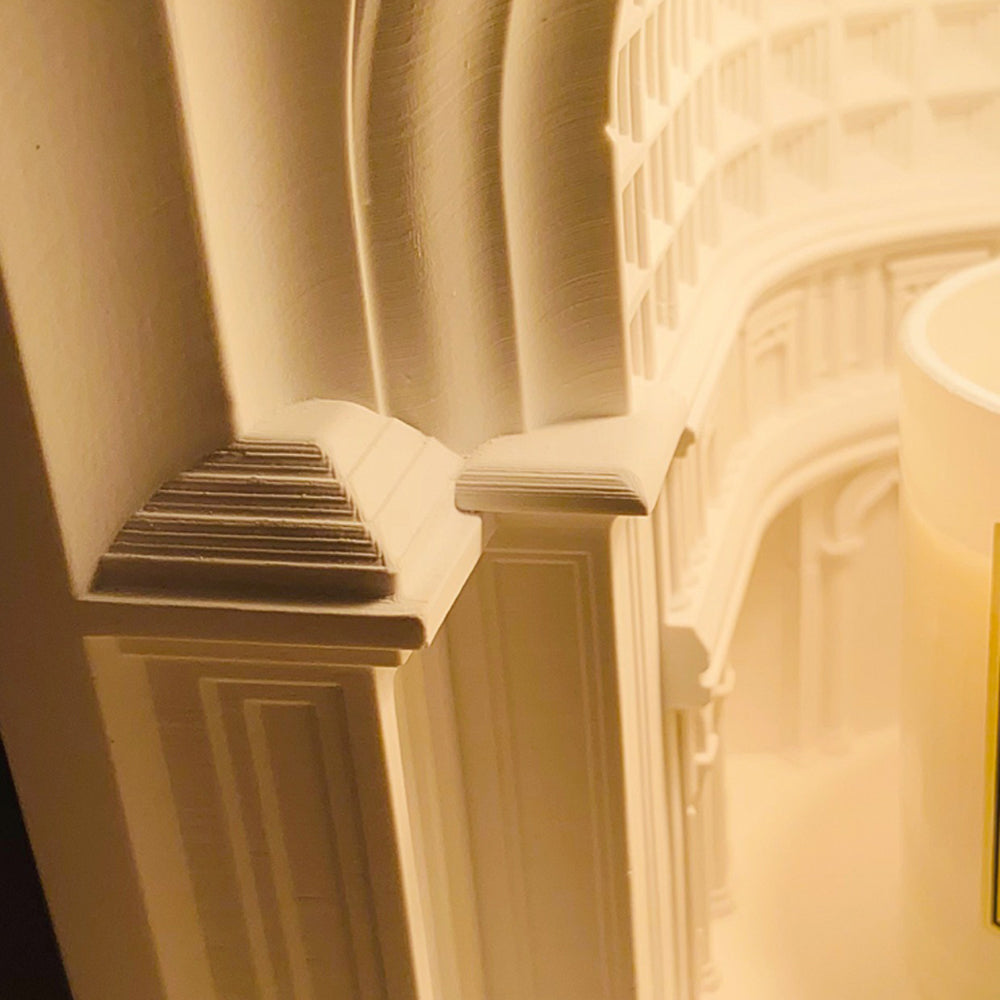 Ray Lampe de Table Dôme Art Deco, Plâtre, Blanc, Chambre/Salon - Neutralighting