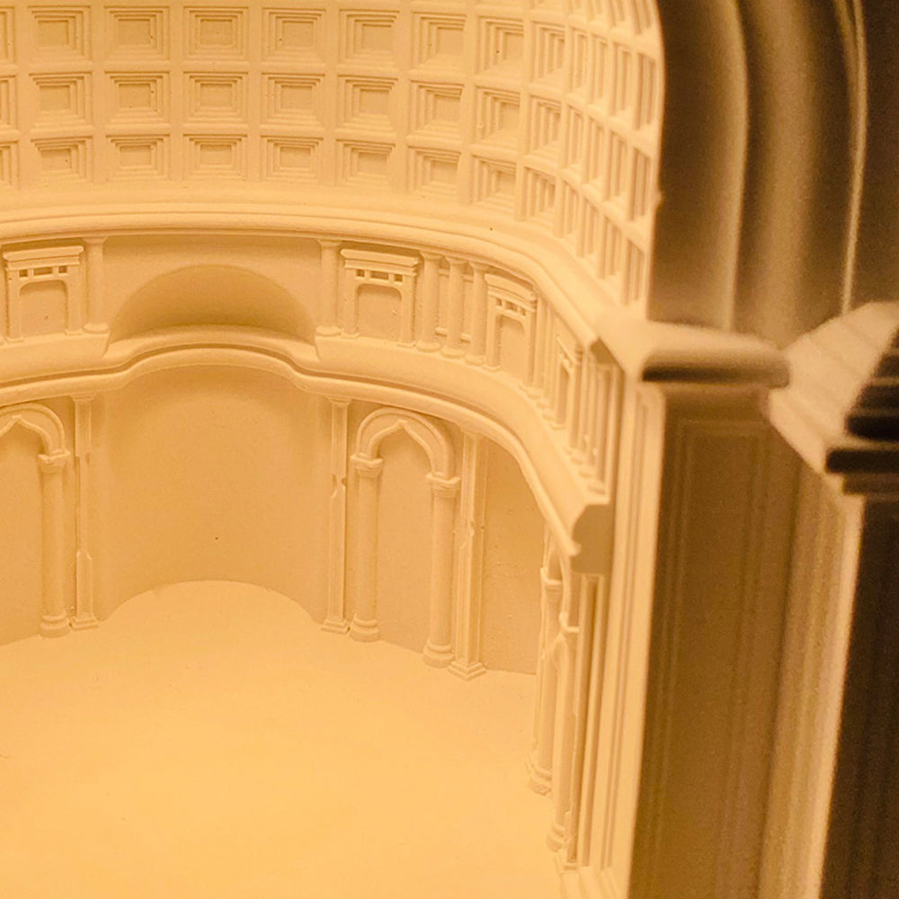 Ray Lampe de Table Dôme Art Deco, Plâtre, Blanc, Chambre/Salon - Neutralighting