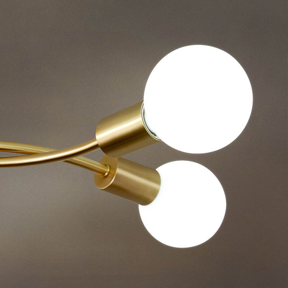 Valentina Plafonnier Boule Moderne, Métal, Doré, Salon - Neutralighting