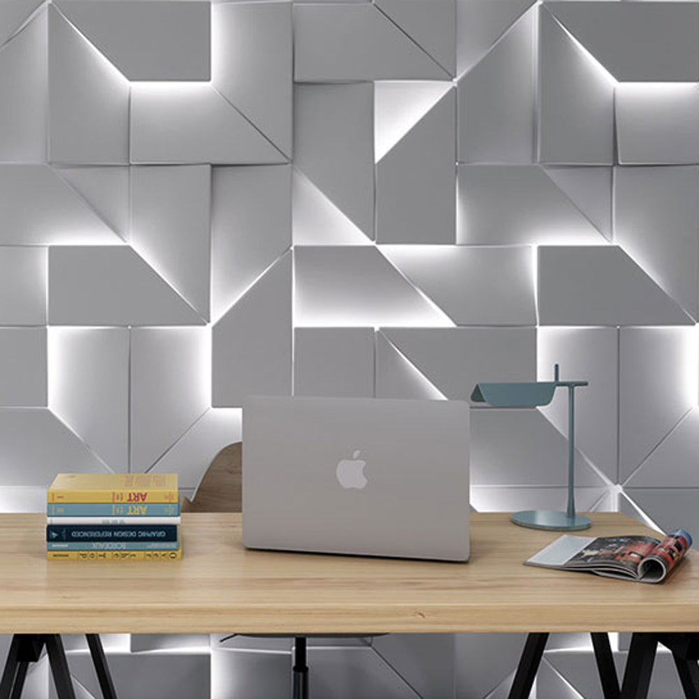 Arisha Applique Murale Reflexion, Changement de Couleur avec Interrupteur, Métal, Blanc, Salon - Neutralighting