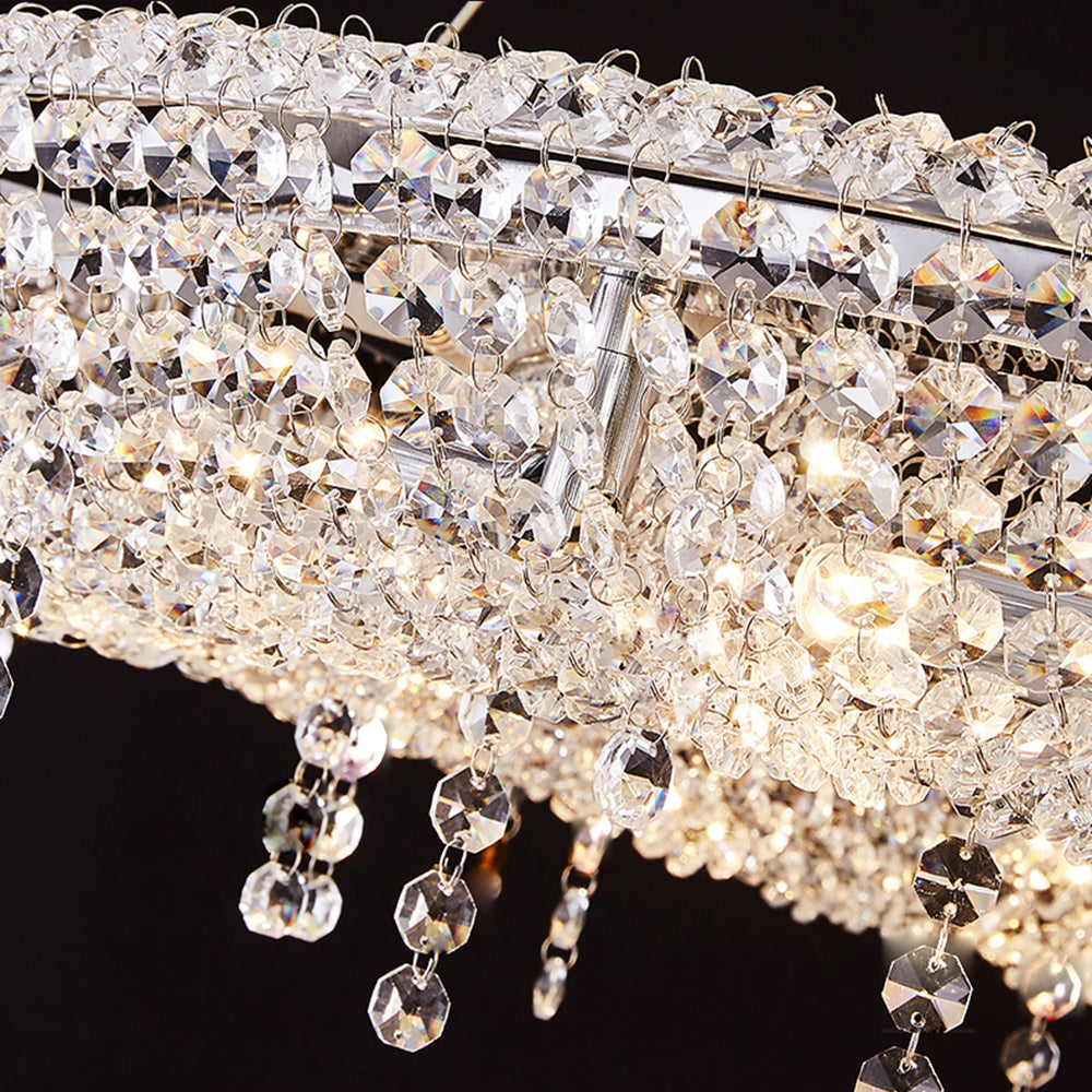 Kristy Suspension Anneau Nordique, Métal/Cristal, Doré, Chambre à Coucher/Salon