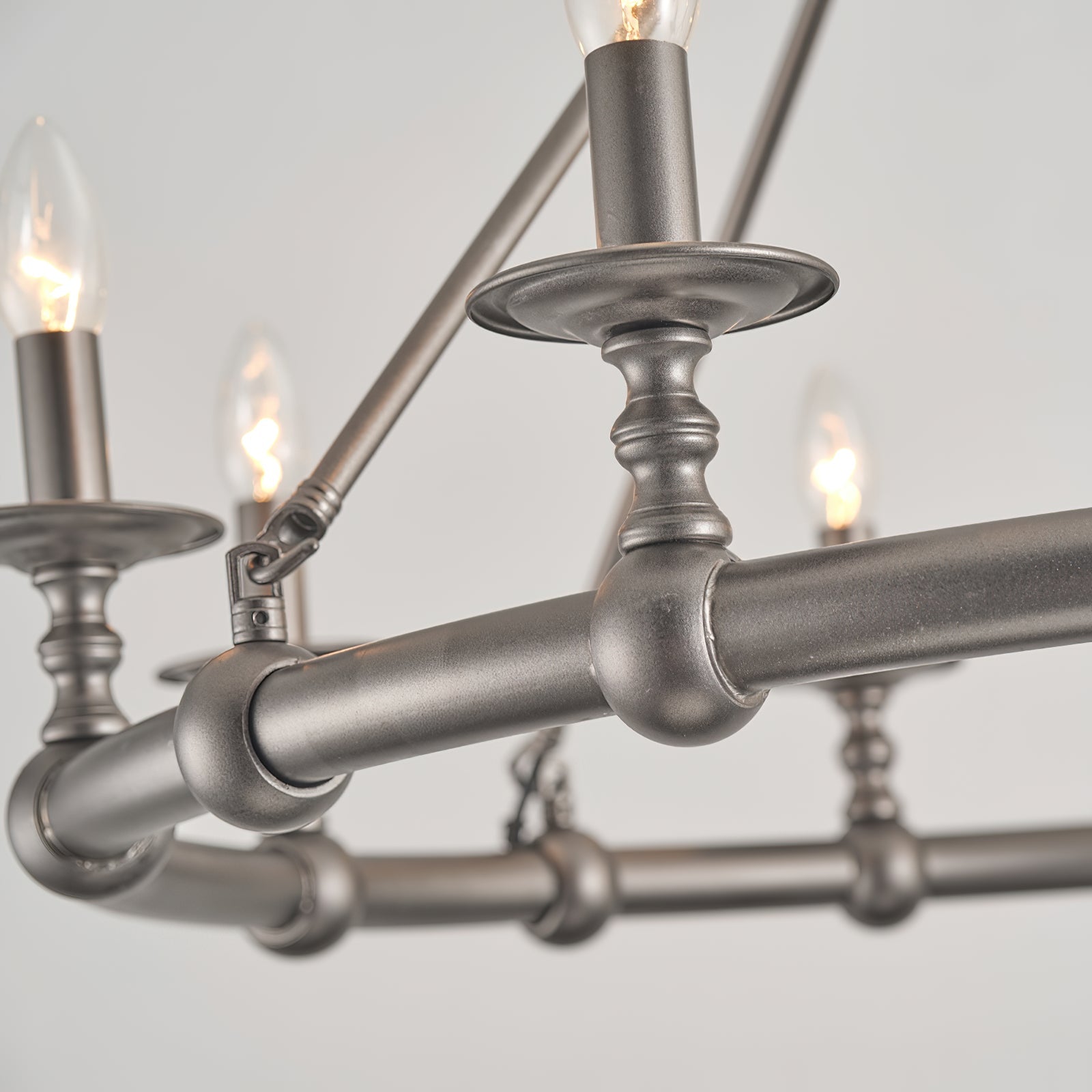 Unite Lustre Rond Industriel Vintage En Métal Doré - Neutralighting