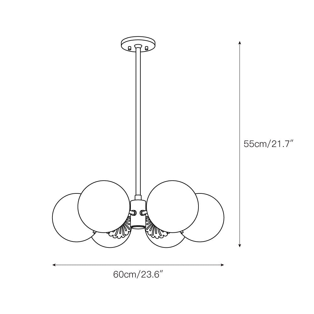 Whisper Lustre Globe Laiton Verre Minimaliste Moderne - Neutralighting
