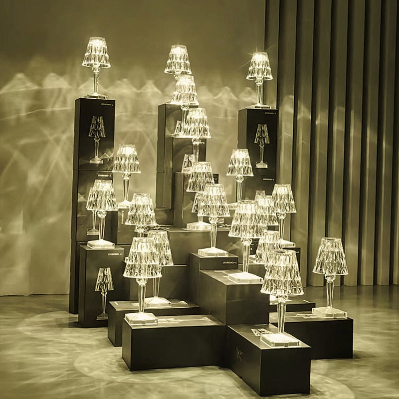 Kristy Lampe de Table Moderne, Acrylique, tricolore, Chambre - Neutralighting