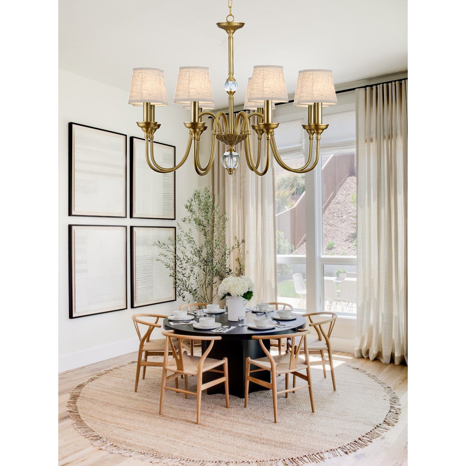 Blur Lustre Laiton Cristal Tissu Luxe Postmoderne - Neutralighting